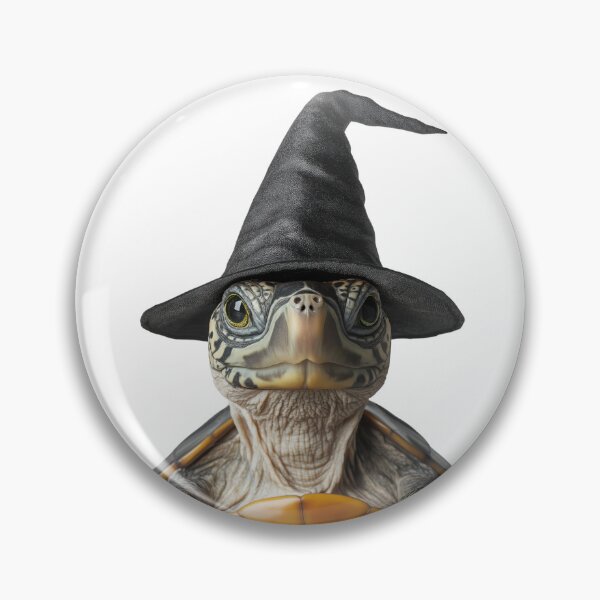 Item preview, Turtle Wearing Halloween Witch Hat designed and sold by LazyOwlStore.
