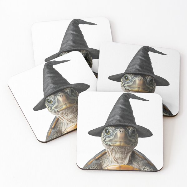 Item preview, Turtle Wearing Halloween Witch Hat designed and sold by LazyOwlStore.