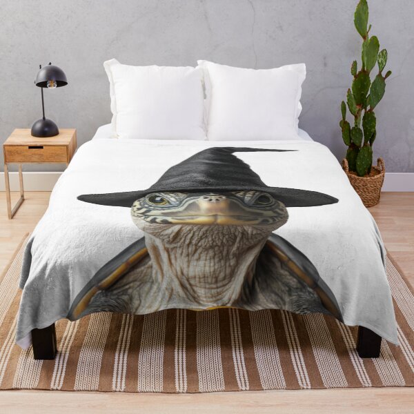Item preview, Turtle Wearing Halloween Witch Hat designed and sold by LazyOwlStore.