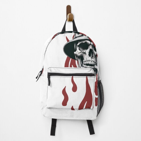 Item preview, Skull in hat, cigar and flames designed and sold by Tees-Trends01.