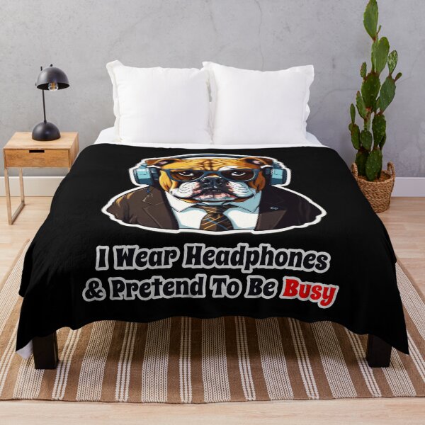 Item preview, I Wear Headphones and Pretend to be BUSY - Lazy Coworker Gift designed and sold by Ridiculam Toga.