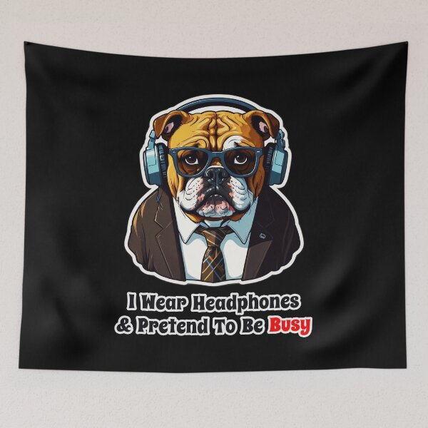 Item preview, I Wear Headphones and Pretend to be BUSY - Lazy Coworker Gift designed and sold by Ridiculam Toga.