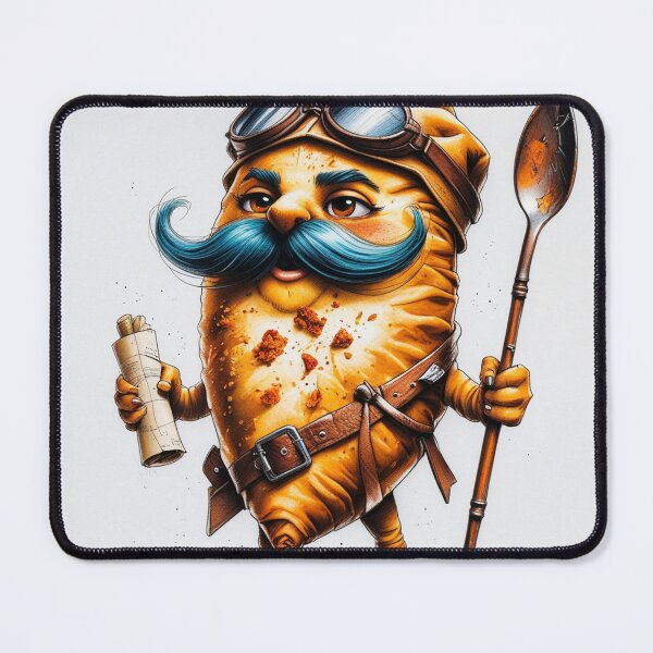 Item preview, Samosa Explorer – Cute Adventurer Food Character – Funny Indian Snack – Sketchy Cartoon with White Background designed and sold by Blueangelgal.