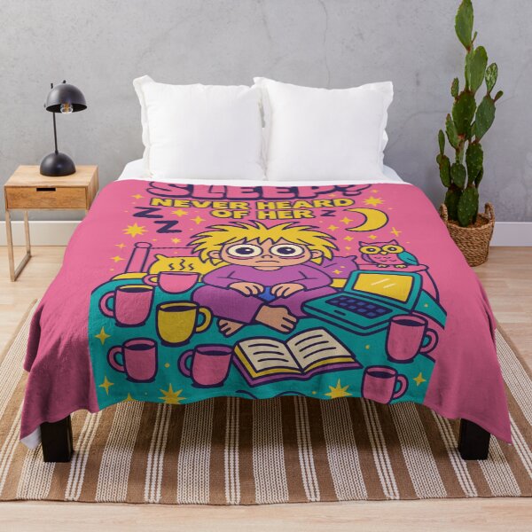 Item preview, Sleep? Never Heard of Her Funny Night Owl Shirt designed and sold by Cheeky Companions.