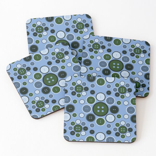 Item preview, Bold Buttons in Blue, Black, and Green Pattern Art - SV104 designed and sold by The Queer Designer.