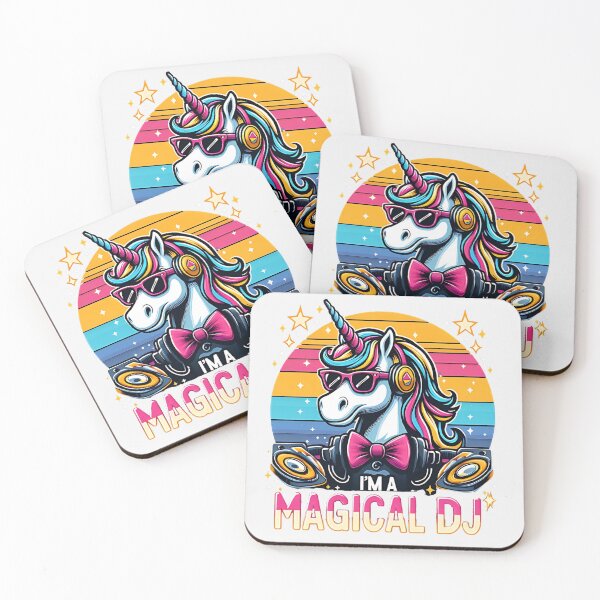Item preview, Magical DJ Unicorn – Funky Vibes Music Fantasy designed and sold by Evolved Ape.