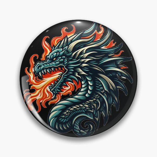 Artikelvorschau, Vintage-Feuerdrache entworfen und verkauft von KingCuppaDigitalArt.