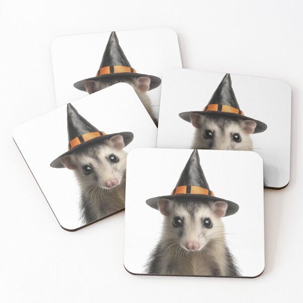 Item preview, Virginia Opossum Wearing Halloween Witch Hat designed and sold by LazyOwlStore.