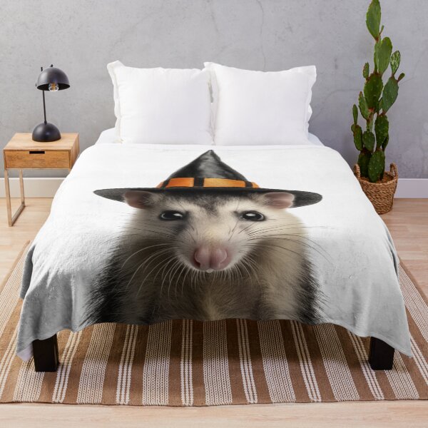 Item preview, Virginia Opossum Wearing Halloween Witch Hat designed and sold by LazyOwlStore.