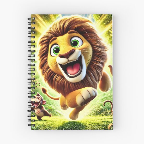 Item preview, Brave Jungle Lion Leads the Adventure – Colorful 3D Cartoon Animal Friends designed and sold by Fresh-Threads-X.