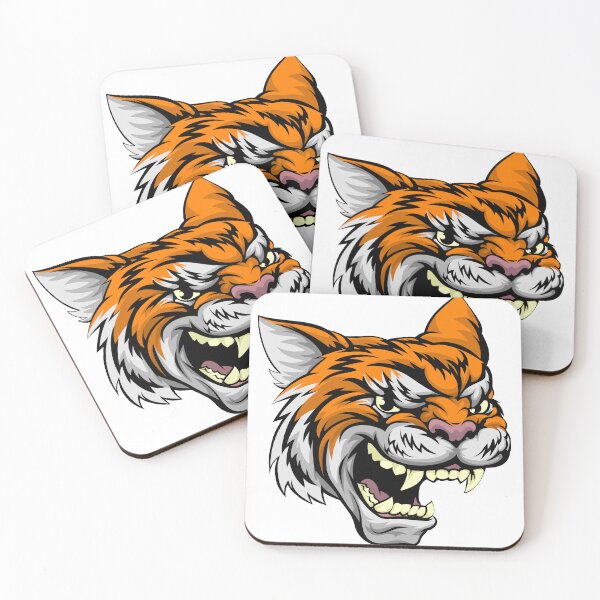 Item preview, Fierce Tiger Mascot – Bold Cartoon Head with Roaring Expression designed and sold by TeesHearts100.