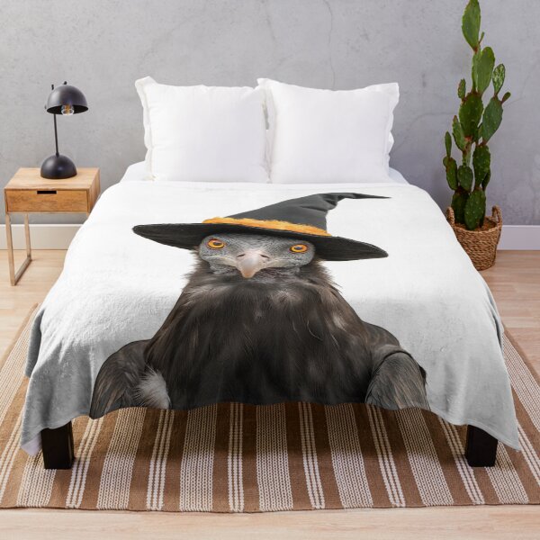 Item preview, Vulture Wearing Halloween Witch Hat designed and sold by LazyOwlStore.