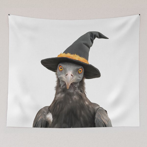 Item preview, Vulture Wearing Halloween Witch Hat designed and sold by LazyOwlStore.