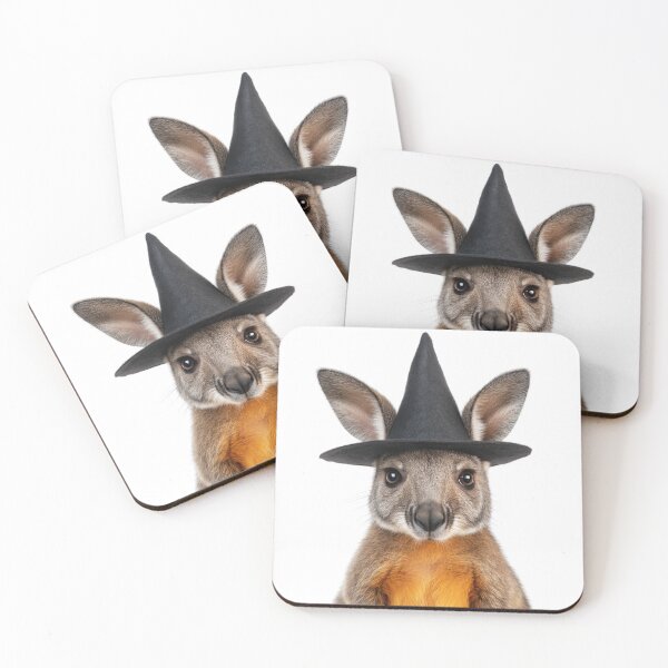 Item preview, Wallaby Wearing Halloween Witch Hat designed and sold by LazyOwlStore.