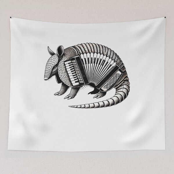 Item preview, Funny Accordion Armadillo Accordionist Vintage Animal Lover designed and sold by Kimberley King Art  King Art.