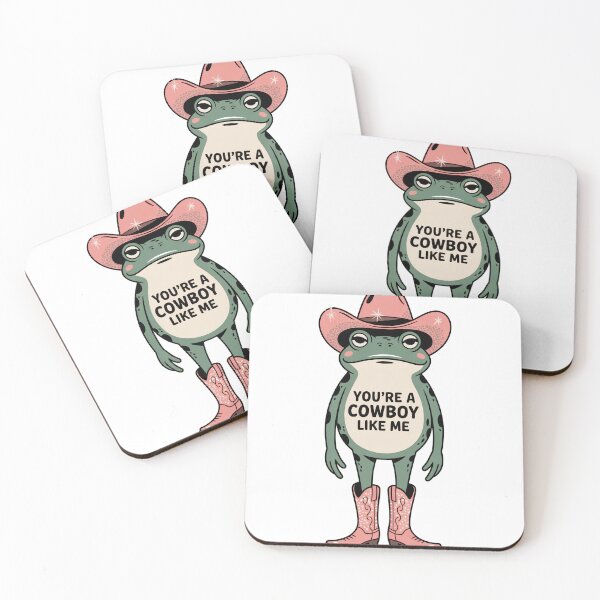 Item preview, Funny Cowboy Frog Sticker – Western Toad in Pink Hat & Boots – You’re a Cowboy Like Me designed and sold by Trend Pixel Co..