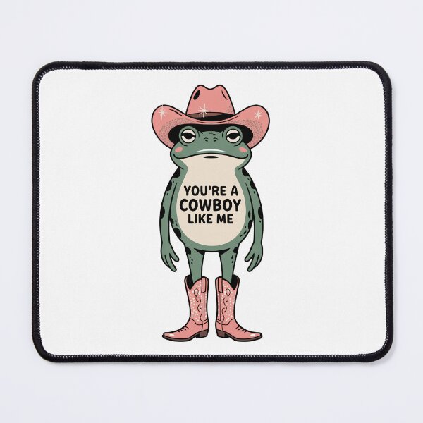 Item preview, Funny Cowboy Frog Sticker – Western Toad in Pink Hat & Boots – You’re a Cowboy Like Me designed and sold by Trend Pixel Co..
