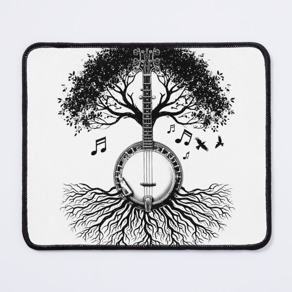 Item preview, Vintage Banjo Player Music Tree Banjoist designed and sold by Kimberley King Art King Art.