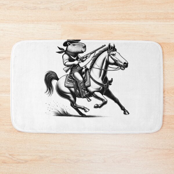 Item preview, Vintage Capybara Riding A Horse Funny Western Country designed and sold by Kimberley King Art  King Art.