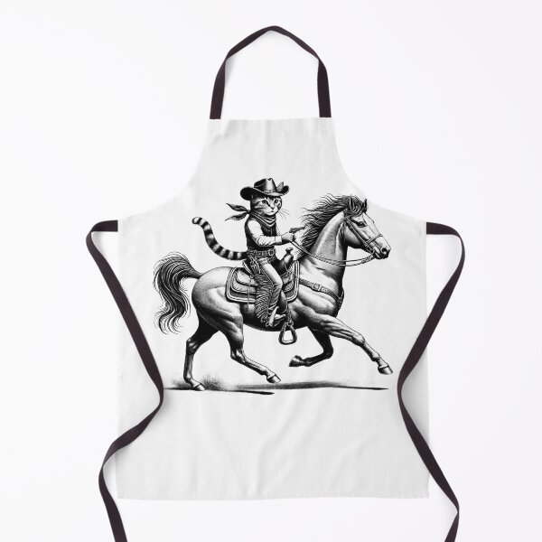 Item preview, Vintage Cat Riding A Horse Funny Western Country designed and sold by Kimberley King Art King Art.