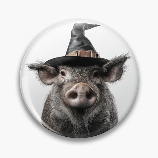 Item preview, Warthog Wearing Halloween Witch Hat designed and sold by LazyOwlStore.