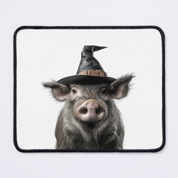 Item preview, Warthog Wearing Halloween Witch Hat designed and sold by LazyOwlStore.