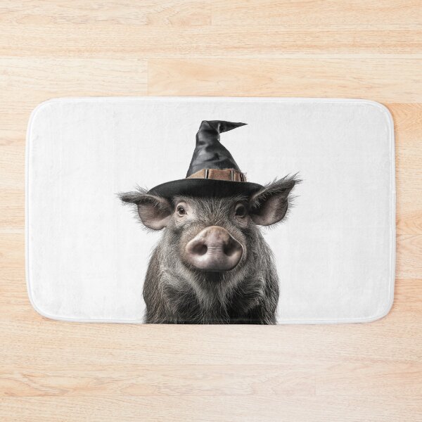 Item preview, Warthog Wearing Halloween Witch Hat designed and sold by LazyOwlStore.