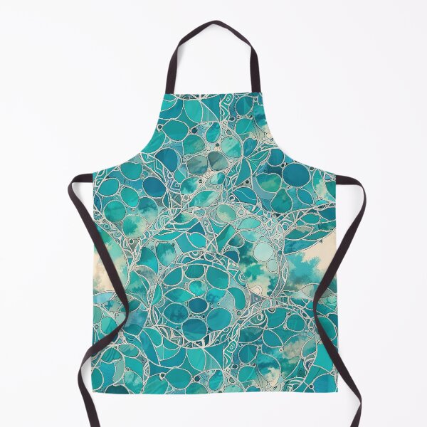 Item preview, Abstract Turquoise Stained Glass Pattern with Organic Shapes designed and sold by CoolPixels.