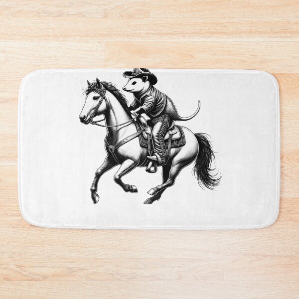 Item preview, Vintage Possum Riding A Horse Funny Western Country designed and sold by Kimberley King Art  King Art.