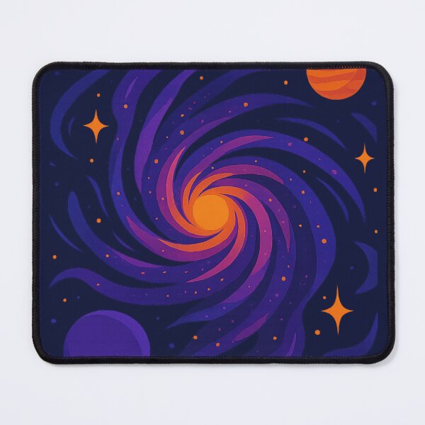 Item preview, Cosmic Vortex – Glowing Spiral Galaxy with Planetary Nebula and Starbursts designed and sold by Bored Duck.