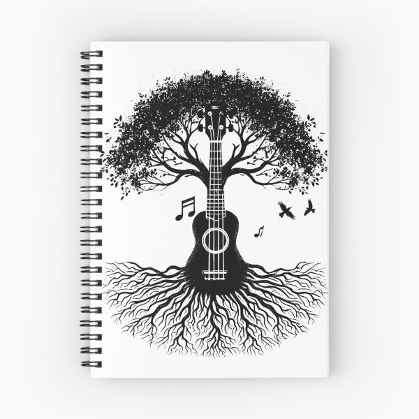 Item preview, Vintage Ukulele Player Music Tree Ukulelist designed and sold by Kimberley King Art  King Art.