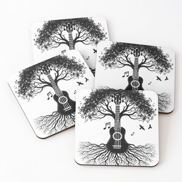 Item preview, Vintage Ukulele Player Music Tree Ukulelist designed and sold by Kimberley King Art  King Art.