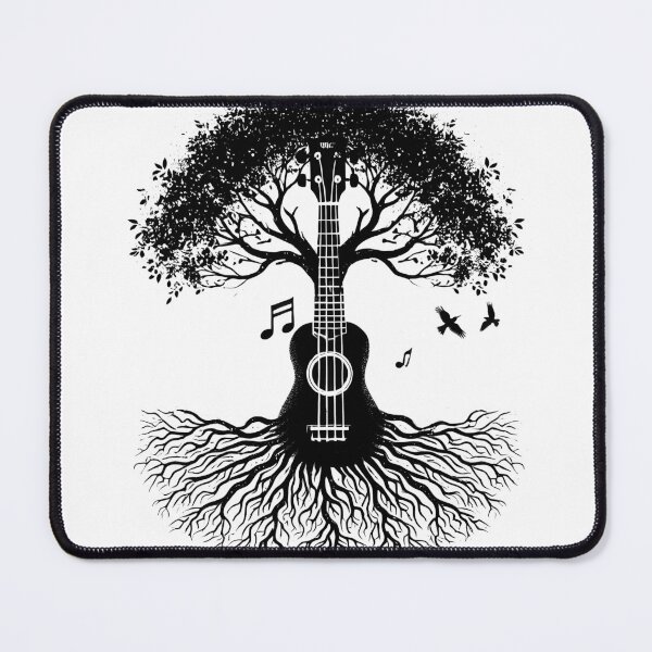 Item preview, Vintage Ukulele Player Music Tree Ukulelist designed and sold by Kimberley King Art  King Art.