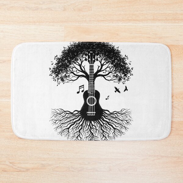 Item preview, Vintage Ukulele Player Music Tree Ukulelist designed and sold by Kimberley King Art  King Art.