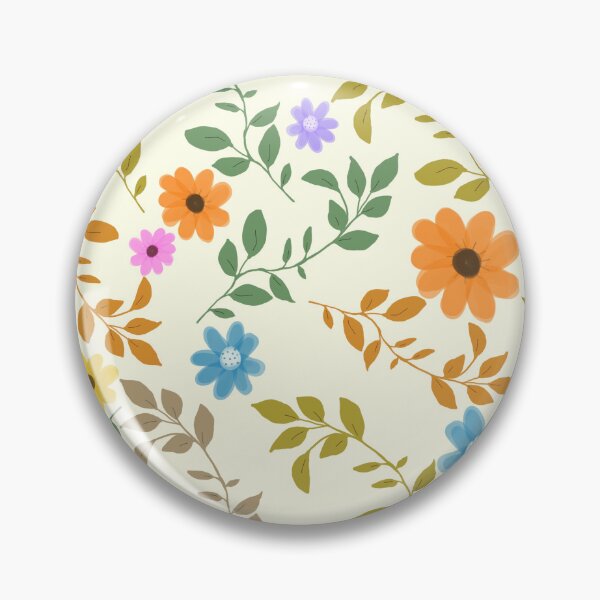 Item preview, 70's style flowers and foliage designed and sold by MiowandMolly.