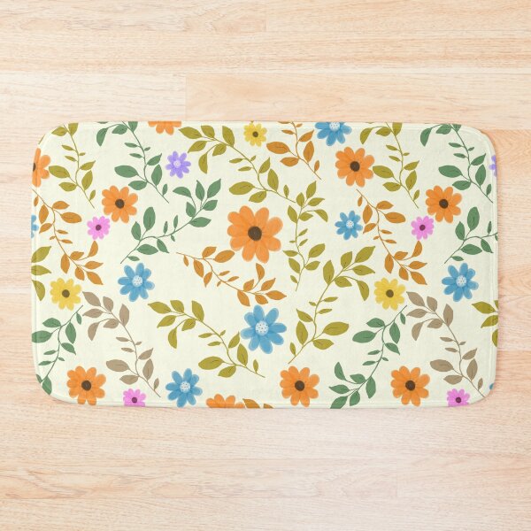 Item preview, 70's style flowers and foliage designed and sold by MiowandMolly.