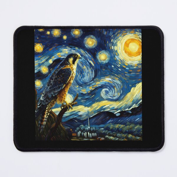 Item preview, Starry Night Peregrine Falcon Bird Van Gogh Lover designed and sold by Kimberley King Art  King Art.