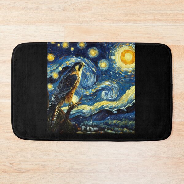 Artikelvorschau, Sternennacht Wanderfalke Vogel Van Gogh Liebhaber entworfen und verkauft von Kimberley King Art King Art.