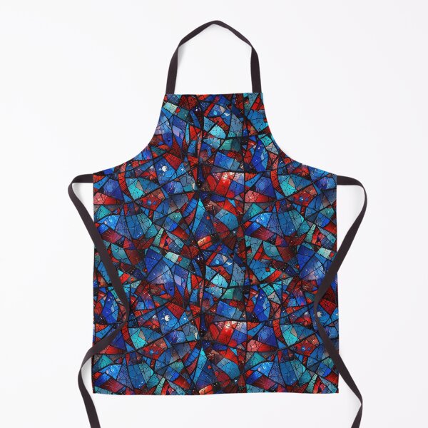 Item preview, Broken stained-glass mosaic in dark blues and reds designed and sold by CoolPixels.
