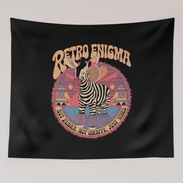 Item preview, Retro Okapi Enigma Psychedelic Animal Art designed and sold by WildlifeInc.