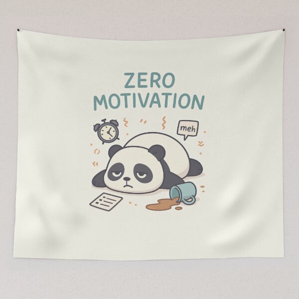 Item preview, Zero Motivation Panda designed and sold by SixtyOneDesign.