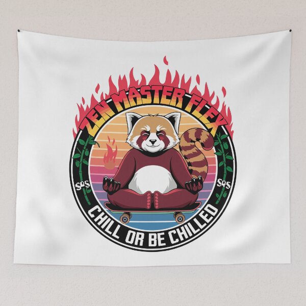 Item preview, Zen Master Flex Red Panda Chill Skate Design designed and sold by WildlifeInc.