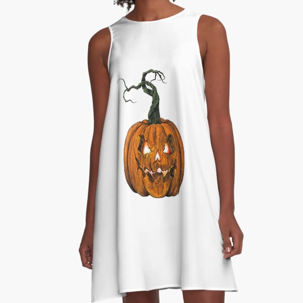 Item preview, Spooky Halloween Pumpkin Head designed and sold by TraceyEvansArt.