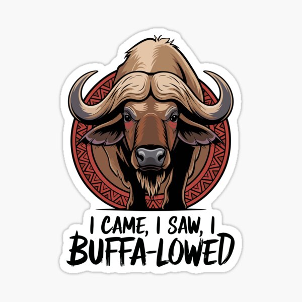 Item preview, Buffaloed and Bold – Tribal Cape Buffalo Head Art designed and sold by WildlifeInc.