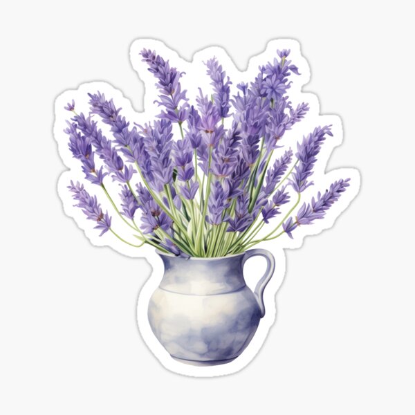 Item preview, Lavender in a Grey Vase designed and sold by Violet Peonies.