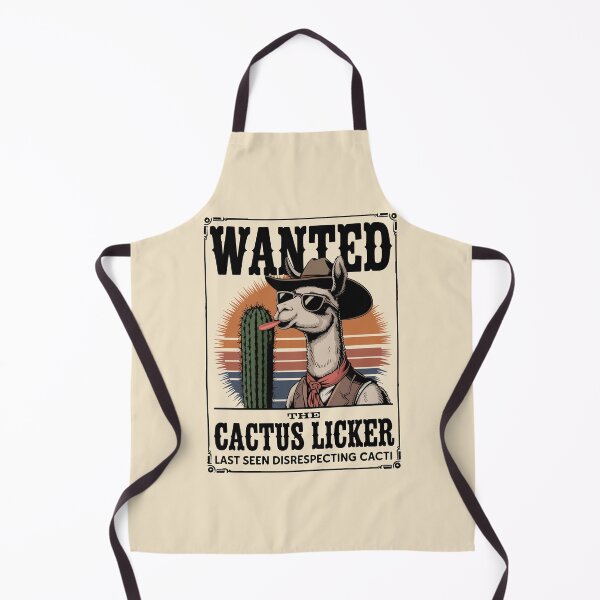 Item preview, Wanted: The Cactus Licker – Funny Cowboy Llama Outlaw Design designed and sold by WildlifeInc.