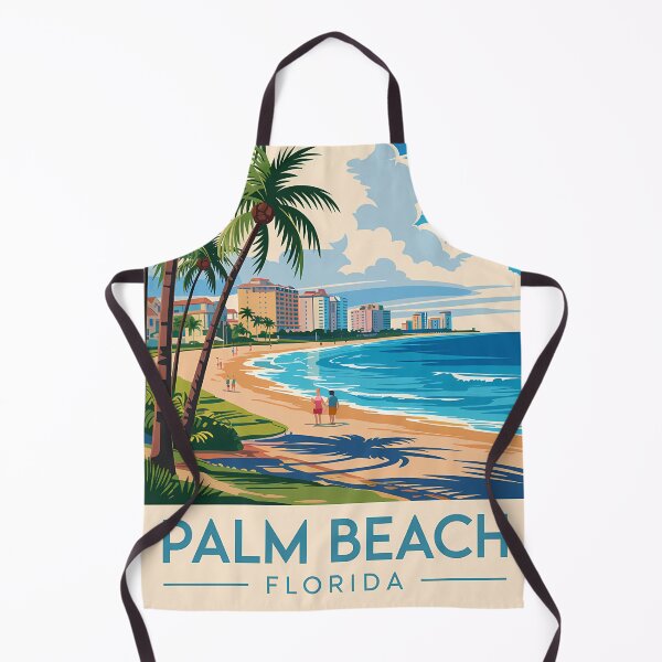 Item preview, Retro Palm Beach Florida Poster – Colorful Coastal Art with Palm Trees & Oceanfront designed and sold by Trend Pixel Co..