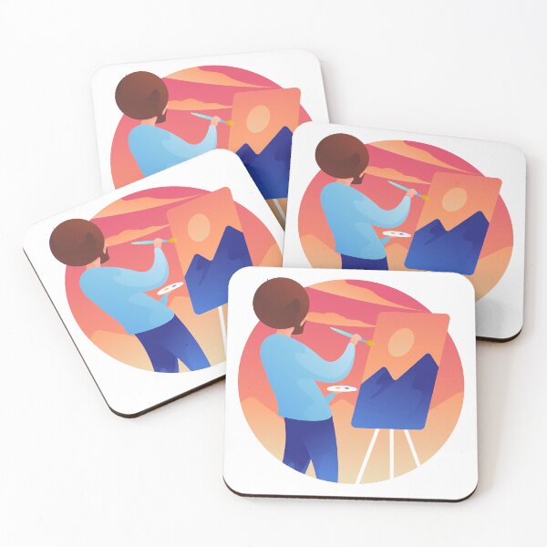 Item preview, Sunset Creator – Stylized Artist Painting Landscape at Dusk designed and sold by TeesHearts100.