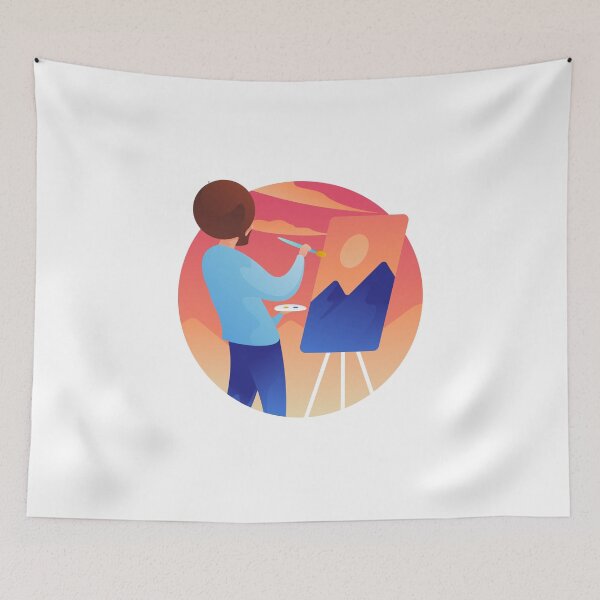 Item preview, Sunset Creator – Stylized Artist Painting Landscape at Dusk designed and sold by TeesHearts100.