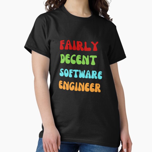 Vista previa del artículo con la obra «ingeniero de software bastante decente», diseñado y vendido por AngelArtss.